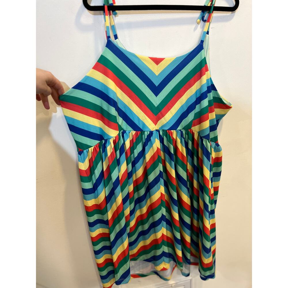 Chevron Rainbow Sun Dress - Modcloth - 4X - Picture 4 of 4